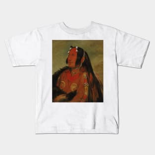 Wi-jun-jon, Pigeon's Egg Head (The Light), a Distinguished Young Warrior by George Catlin Kids T-Shirt